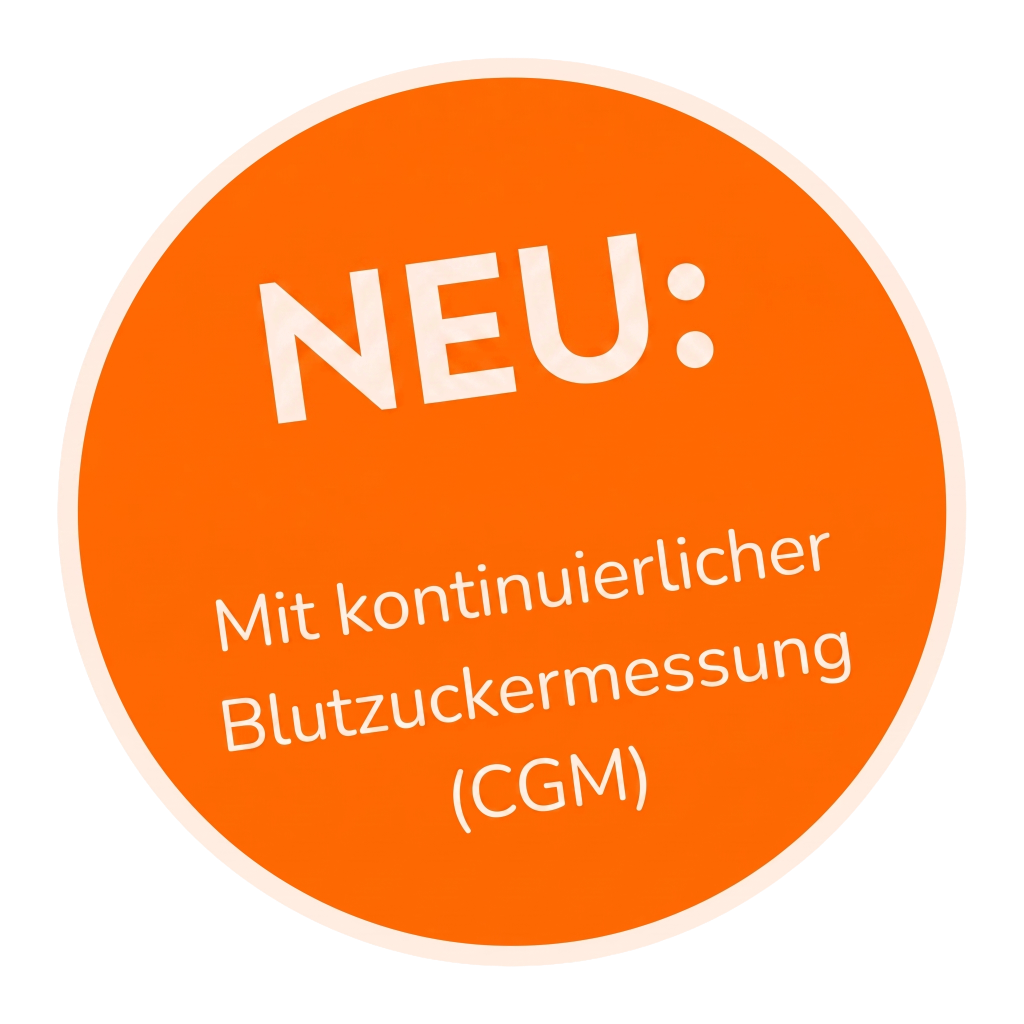 NEU: Mit kontinuierlicher Blutzuckermessung (CGM)
